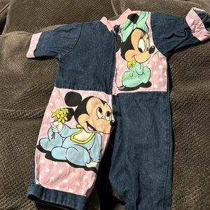 Vintage Mickey and Minnie baby outfit